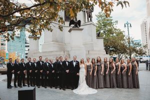 wedding party in campus martius