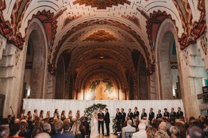 wedding ceremony at the guardian building detroit