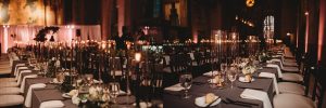 wedding reception decor black and gold the guardian building detroit