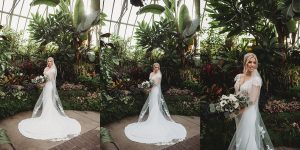 bride details in belle isle conservatory veil and dress