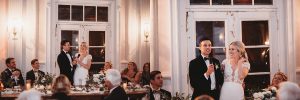 bride and groom thank you speech at belle isle boathouse wedding reception