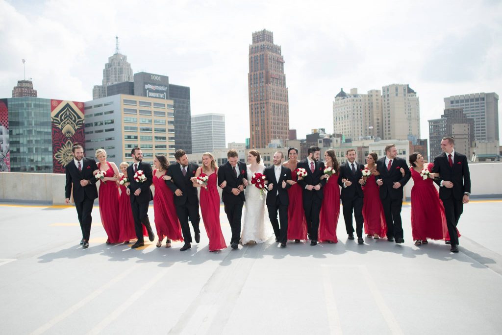 fun wedding party picture